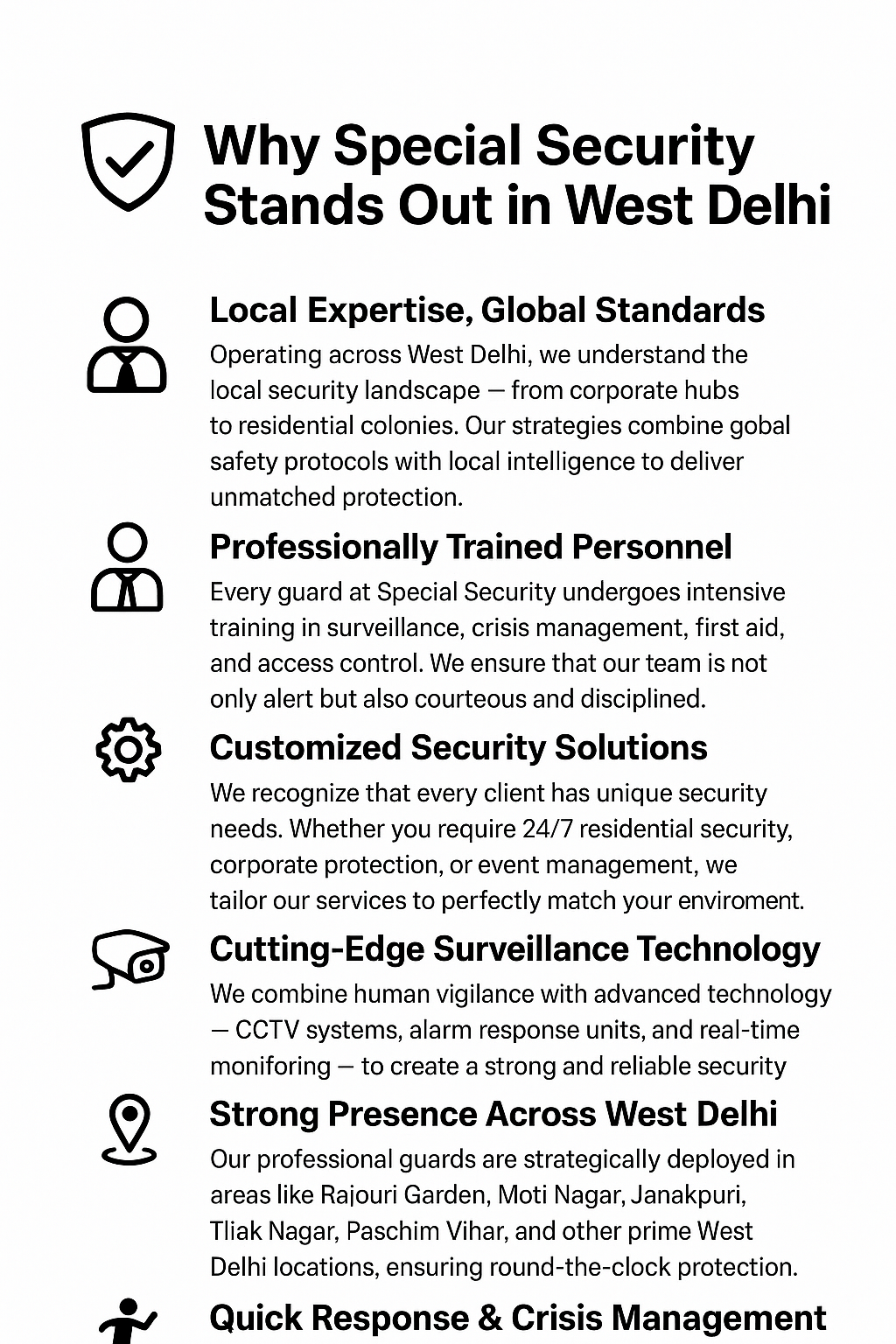 Why Speical Security Stands Out in West Delhi